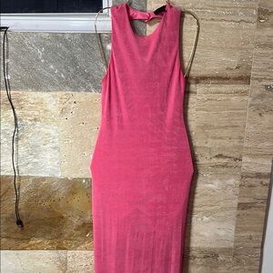 Elegant Pink Sleeveless Dress